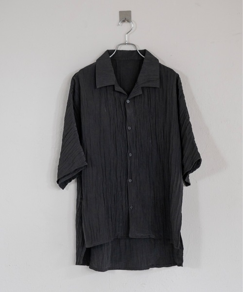 Utusiyo（ウツシヨ）の「open collar shirt 洸（シャツ/ブラウス・メンズ・アイボリー/ブラック・FREE）」の8枚目の写真