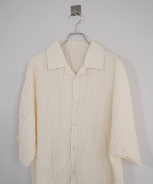 Utusiyo（ウツシヨ）の「open collar shirt 洸（シャツ/ブラウス・メンズ・アイボリー/ブラック・FREE）」の5枚目の写真