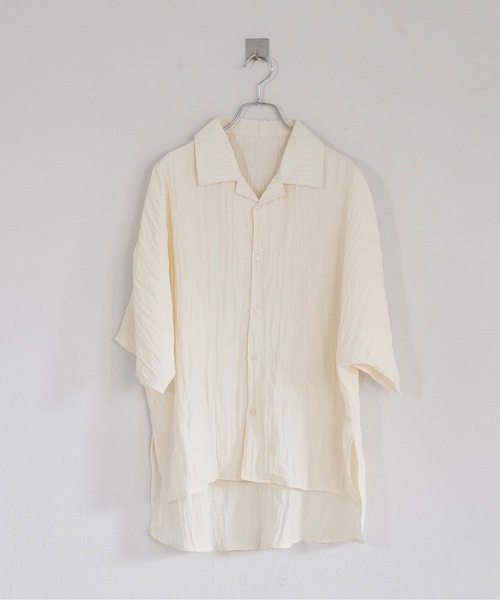 Utusiyo（ウツシヨ）の「open collar shirt 洸（シャツ/ブラウス・メンズ・アイボリー/ブラック・FREE）」の3枚目の写真
