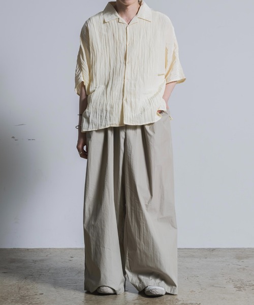 Utusiyo（ウツシヨ）の「open collar shirt 洸（シャツ/ブラウス・メンズ・アイボリー/ブラック・FREE）」の19枚目の写真