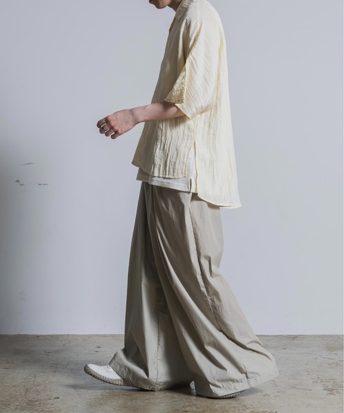 Utusiyo（ウツシヨ）の「open collar shirt 洸（シャツ/ブラウス・メンズ・アイボリー/ブラック・FREE）」の21枚目の写真