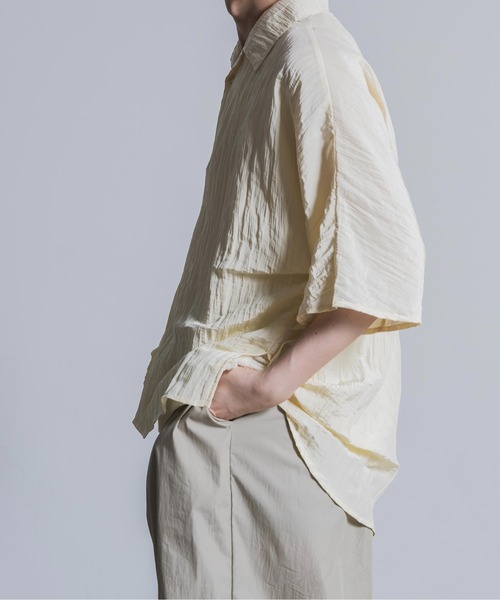Utusiyo（ウツシヨ）の「open collar shirt 洸（シャツ/ブラウス・メンズ・アイボリー/ブラック・FREE）」の15枚目の写真