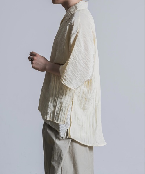 Utusiyo（ウツシヨ）の「open collar shirt 洸（シャツ/ブラウス・メンズ・アイボリー/ブラック・FREE）」の16枚目の写真