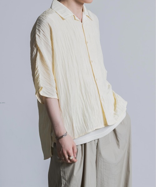 Utusiyo（ウツシヨ）の「open collar shirt 洸（シャツ/ブラウス・メンズ・アイボリー/ブラック・FREE）」の17枚目の写真