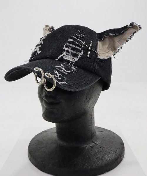 【新品・未使用品】CIRQUTURE 猫耳パール付きキャップ 黒 PEARL-IZUMI ( パールイズミ ) キャップ 470K コールドシェイドﾞ