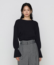 COMME CA | コットンポリエステル フレアスリーブニット(ニット/セーター)