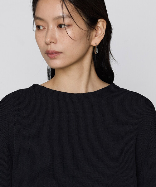 COMME CA(コムサ)の「コットンポリエステル フレアスリーブニット(ニット/セーター・レディース・ブラック/オフホワイト・9号)」の13枚目の写真