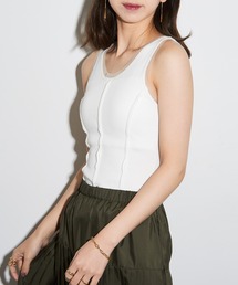 【MAISON BREEZE reveur】カップ付き シアーレイヤードタンクトップ trc