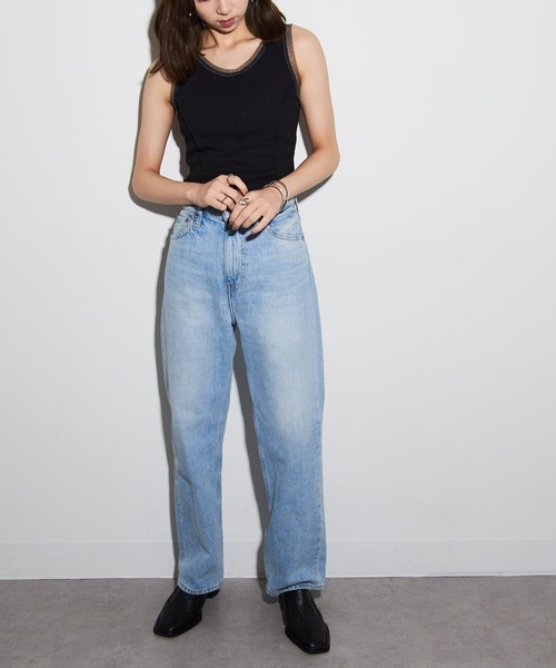 MAISON BREEZE reveur（メゾンブリーズレヴール）の「【MAISON BREEZE reveur】カップ付き シアーレイヤードタンクトップ trc（タンクトップ・レディース・ベージュ/ブラック/オフホワイト・FREE）」の6枚目の写真