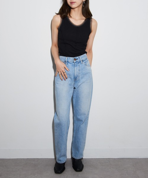 MAISON BREEZE reveur（メゾンブリーズレヴール）の「【MAISON BREEZE reveur】カップ付き シアーレイヤードタンクトップ trc（タンクトップ・レディース・ベージュ/ブラック/オフホワイト・FREE）」の7枚目の写真