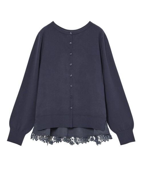 ANAYI（アナイ）の「バックレース2WAY カーディガン（カーディガン/ボレロ・レディース・ネイビー/オフホワイト・38/36）」の14枚目の写真