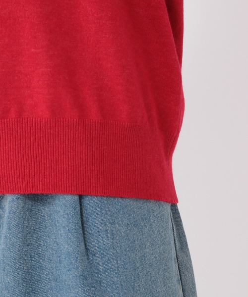 studio CLIP(スタディオクリップ)の「12ゲージニットポロプルオーバー(ニット/セーター・レディース・アイボリー/グレー/レッド・FREE)」の20枚目の写真