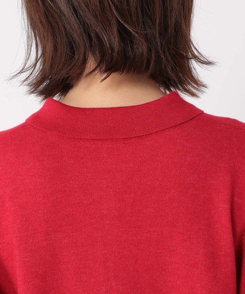 studio CLIP(スタディオクリップ)の「12ゲージニットポロプルオーバー(ニット/セーター・レディース・アイボリー/グレー/レッド・FREE)」の21枚目の写真