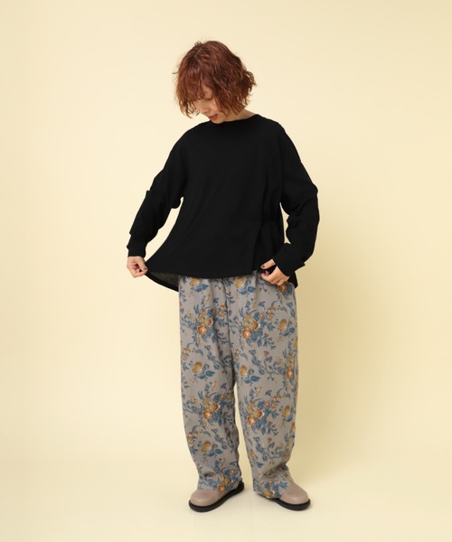 RNA-N(アールエヌエーエヌ)の「M2404 40/強燃ギャザープルオーバー(Tシャツ/カットソー・レディース・ホワイト/ブラック/チャコールグレー・FREE)」の8枚目の写真