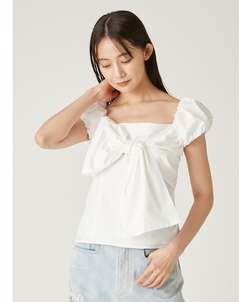 FRAY I.D（フレイアイディー）の「リボンディテールトップス（シャツ/ブラウス・レディース・ブラック/ホワイト/チェック・1/0）」の15枚目の写真