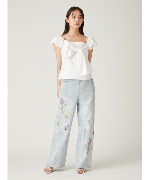 FRAY I.D（フレイアイディー）の「リボンディテールトップス（シャツ/ブラウス・レディース・ブラック/ホワイト/チェック・1/0）」の20枚目の写真