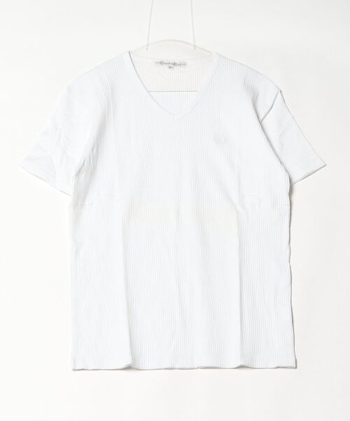 INNOCENT(イノセント)の「『Growth by Grail』ワンポイント針抜きVネックT(Tシャツ/カットソー・メンズ・ブラック/グレー/ホワイト・LARGE/X-LARGE/MEDIUM)」の13枚目の写真