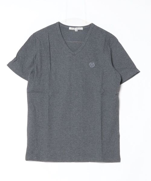 INNOCENT(イノセント)の「『Growth by Grail』ワンポイント針抜きVネックT(Tシャツ/カットソー・メンズ・ブラック/グレー/ホワイト・LARGE/X-LARGE/MEDIUM)」の15枚目の写真