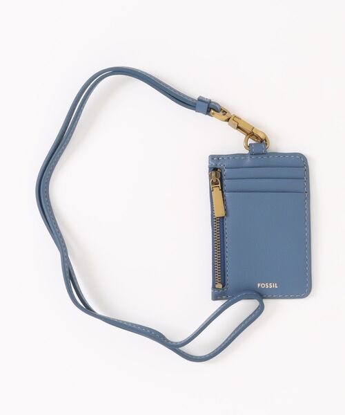 フォッシル ネックストラップ レディース PVC/PU ブルーSWL2895427