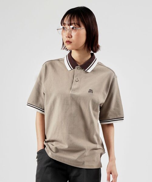 BEN DAVIS(ベンデイビス)の「【BEN DAVIS(ベンデイビス)】CROPPED POLO SHIRT / ポロシャツ 半袖 ワンポイント 短丈(ポロシャツ・メンズ・ブラック/オフホワイト/サンドベージュ・LARGE/MEDIUM/X-LARGE)」の3枚目の写真
