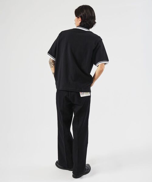 BEN DAVIS(ベンデイビス)の「【BEN DAVIS(ベンデイビス)】CROPPED POLO SHIRT / ポロシャツ 半袖 ワンポイント 短丈(ポロシャツ・メンズ・ブラック/オフホワイト/サンドベージュ・LARGE/MEDIUM/X-LARGE)」の5枚目の写真