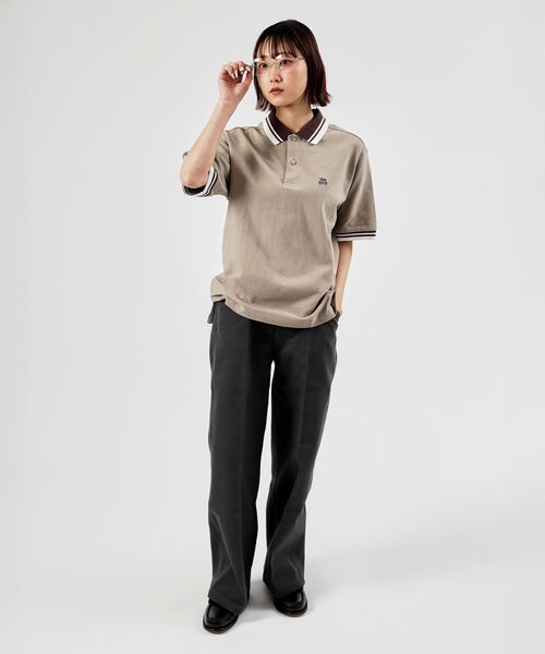 Grancy 短丈ポロシャツ GRANCY ジップレイヤード ワイドショート