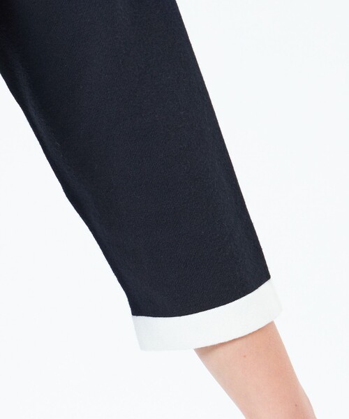 MACKINTOSH PHILOSOPHY(マッキントッシュ フィロソフィー)の「Cleric Collar Knit ワイドフィット(七分袖)(Tシャツ/カットソー・レディース・ホワイト系その他/ダークネイビー/グリーン・38)」の10枚目の写真