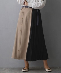 NICOLE white | アシメプリーツスカート(スカート)