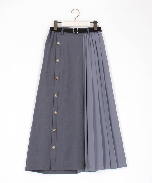 NICOLE white（ニコルホワイト）の「アシメプリーツスカート（スカート・レディース・ブラック/ベージュ/チャコール・FREE）」の15枚目の写真