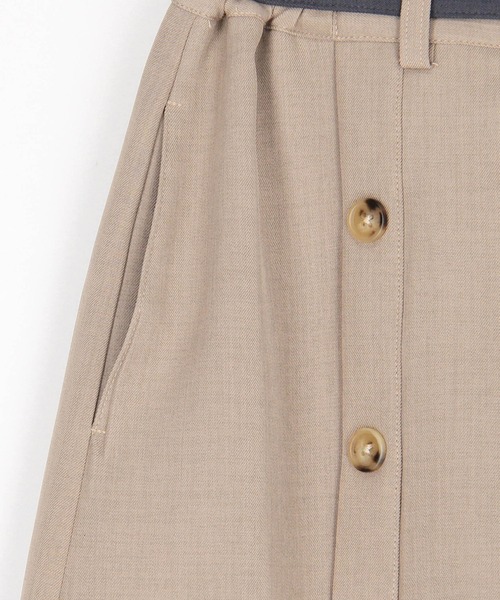 NICOLE white（ニコルホワイト）の「アシメプリーツスカート（スカート・レディース・ブラック/ベージュ/チャコール・FREE）」の21枚目の写真