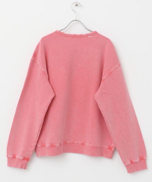 ITEMS URBANRESEARCH（アイテムズ アーバンリサーチ）の「ダメージ裏毛クルーネックスウェット（スウェット・メンズ・ブラック/レッド・LARGE/MEDIUM）」の6枚目の写真