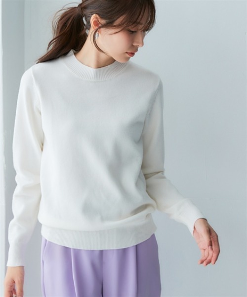 nissen(ニッセン)の「洗えるプチハイネックニット【毛玉になりにくいふんわりもちもち素材】(ニット/セーター・レディース・ライトグレー/ブラック/オフホワイト/ピンク/ブルー・LL/3L/S/M/L)」の14枚目の写真