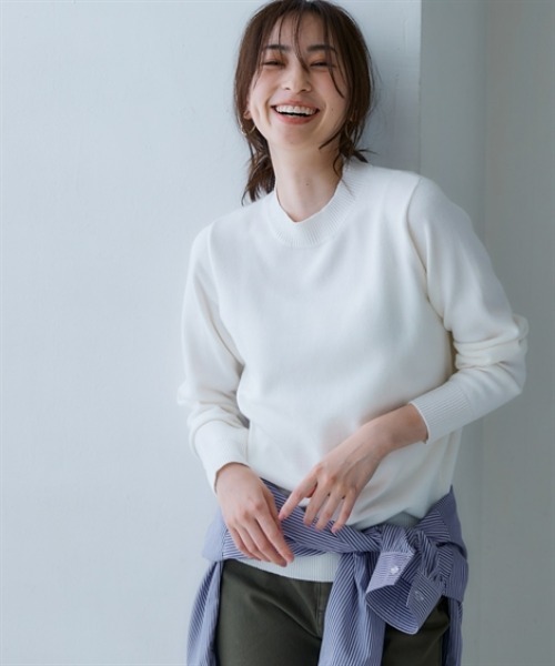 nissen(ニッセン)の「洗えるプチハイネックニット【毛玉になりにくいふんわりもちもち素材】(ニット/セーター・レディース・ライトグレー/ブラック/オフホワイト/ピンク/ブルー・LL/3L/S/M/L)」の16枚目の写真