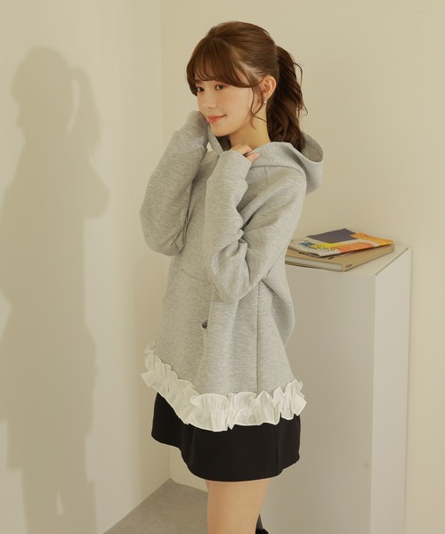familiar トレーナー フリル裾 FREAK'S STORE トレーナー スウェット 「新色追加」裾フリル