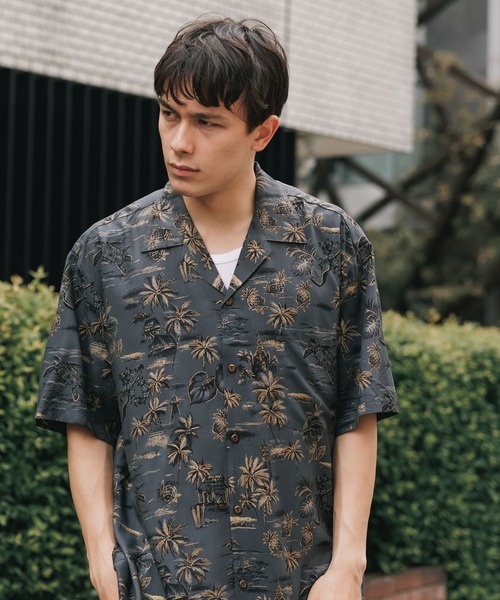 TWO PALMS(トゥーパームス)の「TWO PALMS/トゥーパームス S/S Hawaiian Shirt / Rayon GOLDEN VINTAGE シャツ(シャツ/ブラウス・メンズ・ダークグレー/ブラウン・XL/L/M)」の1枚目の写真