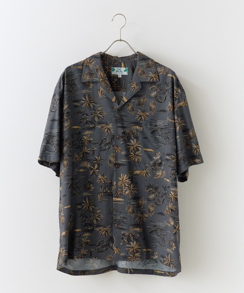TWO PALMS(トゥーパームス)の「TWO PALMS/トゥーパームス S/S Hawaiian Shirt / Rayon GOLDEN VINTAGE シャツ(シャツ/ブラウス・メンズ・ダークグレー/ブラウン・XL/L/M)」の4枚目の写真