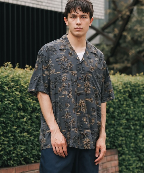 TWO PALMS(トゥーパームス)の「TWO PALMS/トゥーパームス S/S Hawaiian Shirt / Rayon GOLDEN VINTAGE シャツ(シャツ/ブラウス・メンズ・ダークグレー/ブラウン・XL/L/M)」の6枚目の写真