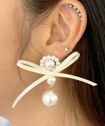 Casselini | Casselini(キャセリーニ)パールビーズリボンピアス(ピアス（両耳用）)