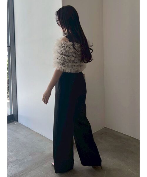 セール】LADYチュールオフショルパンツドレス（パンツドレス