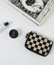 double quotes（ダブルクオーツ）の「「double quotes/ダブルクオーツ」チェッカーボードカードウォレット（財布）」