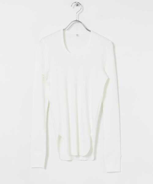 HAKUJI（ハクジ）の「HAKUJI　Organic cotton Long-Sleeve Pullover（Tシャツ/カットソー・レディース・ホワイト/ブラック/ネイビー・ONE）」の2枚目の写真
