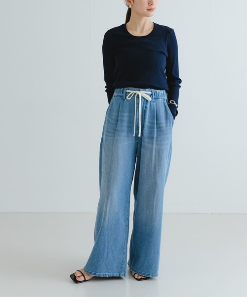 HAKUJI（ハクジ）の「HAKUJI　Organic cotton Long-Sleeve Pullover（Tシャツ/カットソー・レディース・ホワイト/ブラック/ネイビー・ONE）」の8枚目の写真