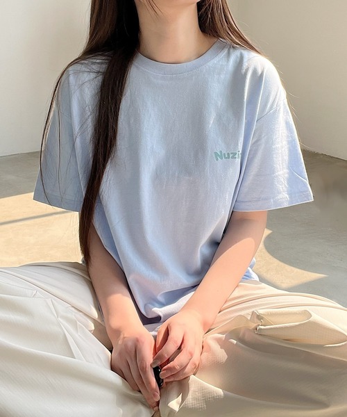 Nana（ナナ）の「ミニロゴTシャツ（Tシャツ/カットソー・レディース・ホワイト/ブルー・FREE）」の4枚目の写真