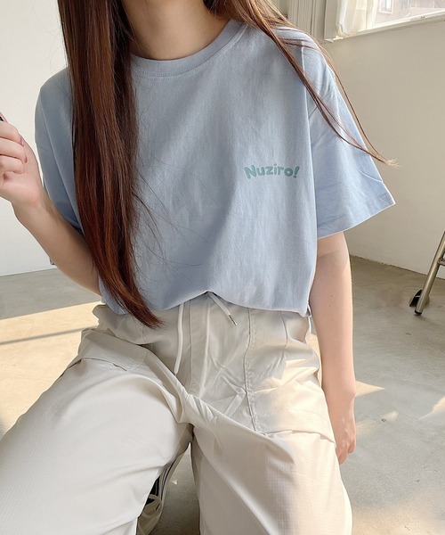 Nana（ナナ）の「ミニロゴTシャツ（Tシャツ/カットソー・レディース・ホワイト/ブルー・FREE）」の6枚目の写真