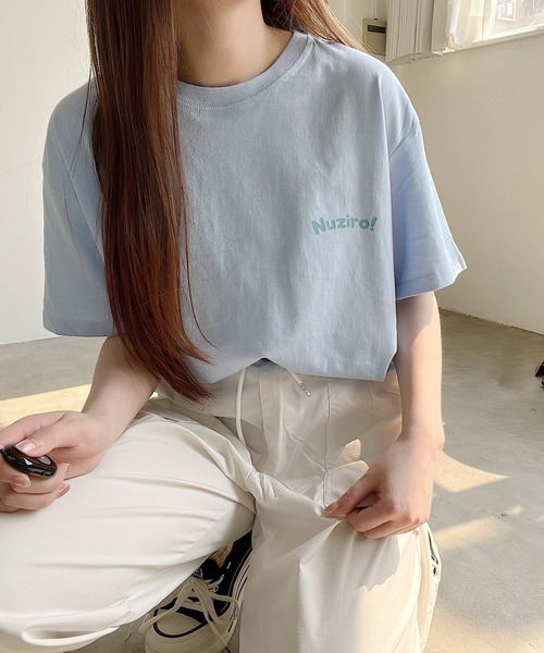 Nana（ナナ）の「ミニロゴTシャツ（Tシャツ/カットソー・レディース・ホワイト/ブルー・FREE）」の7枚目の写真