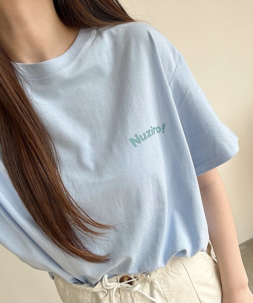 Nana（ナナ）の「ミニロゴTシャツ（Tシャツ/カットソー・レディース・ホワイト/ブルー・FREE）」の8枚目の写真