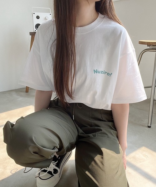 Nana（ナナ）の「ミニロゴTシャツ（Tシャツ/カットソー・レディース・ホワイト/ブルー・FREE）」の9枚目の写真
