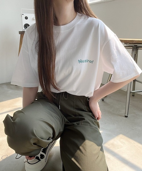 Nana（ナナ）の「ミニロゴTシャツ（Tシャツ/カットソー・レディース・ホワイト/ブルー・FREE）」の10枚目の写真