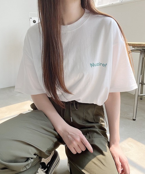 Nana（ナナ）の「ミニロゴTシャツ（Tシャツ/カットソー・レディース・ホワイト/ブルー・FREE）」の11枚目の写真