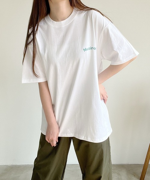 Nana（ナナ）の「ミニロゴTシャツ（Tシャツ/カットソー・レディース・ホワイト/ブルー・FREE）」の13枚目の写真